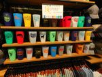 Trendy cups at a store